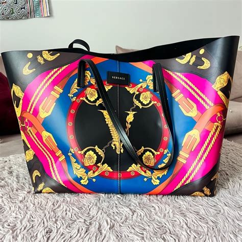 versace perfume gym bag|Versace bucket bag.